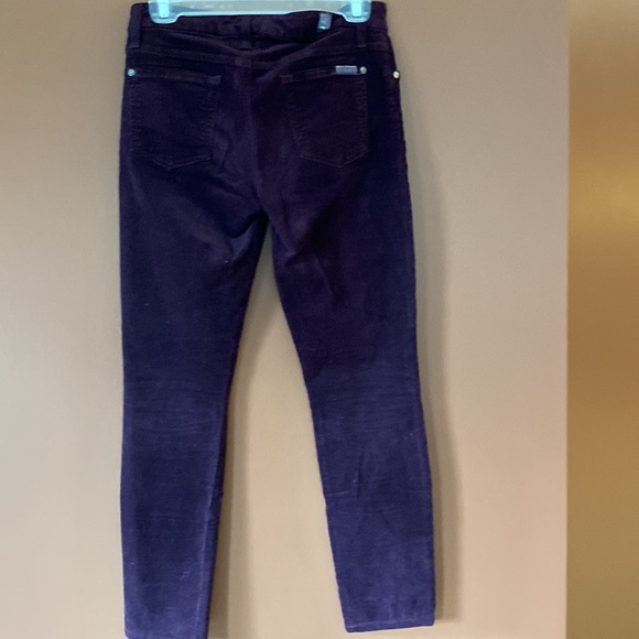 7 for all Mankind ladies corduroy pants in deep burgundy. Size 26. - Picture 2 of 8